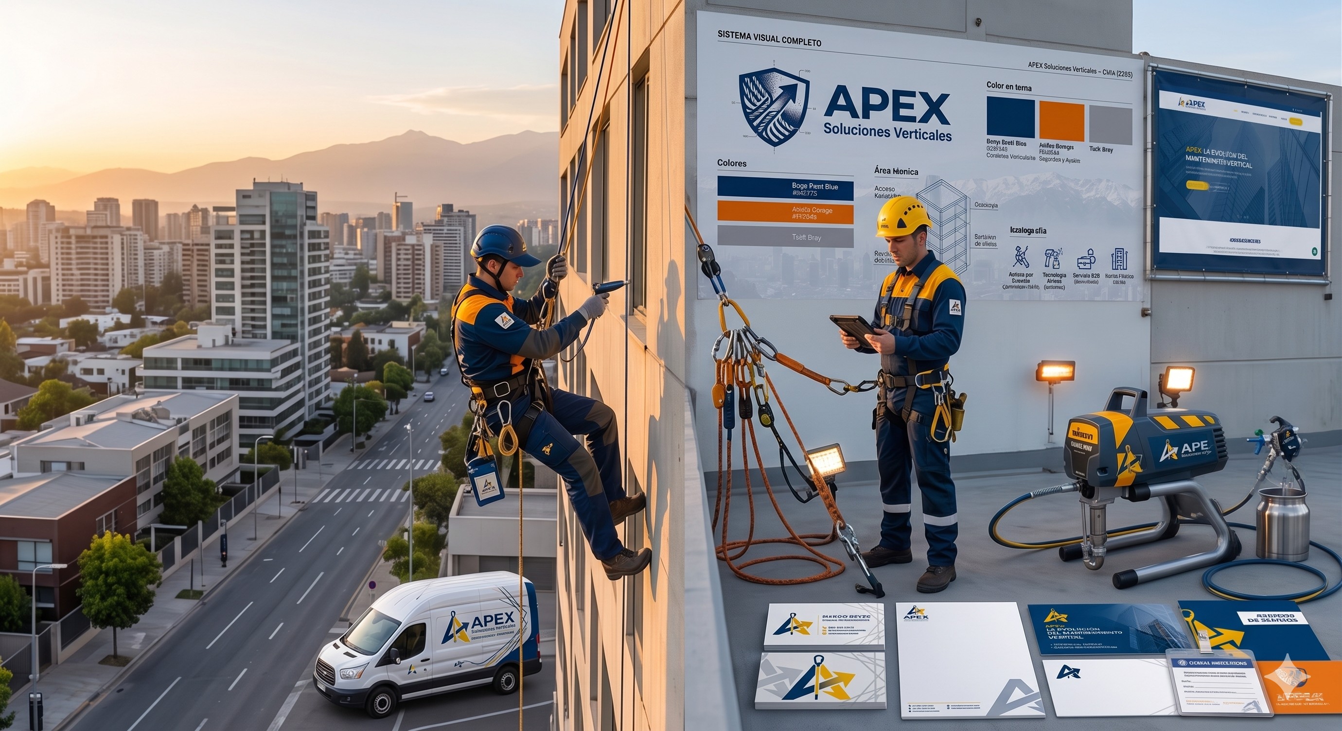Técnicos certificados realizando trabajos verticales seguros